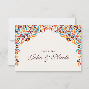 Carte Whimsical Luxury ivoire Floral Style Mariage front