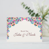 Carte Whimsical Luxury ivoire Floral Style Mariage front (Debout devant)