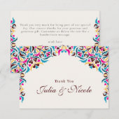 Carte Whimsical Luxury ivoire Floral Style Mariage front (Devant / Derrière)