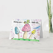 Carte Whimsical Magique Toad Champhrooms Anniversaire (Devant)