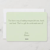 Carte Whimsical Mama & Baby Bear Carte Plat Day (Dos)