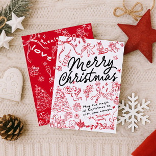 Carte Whimsical Merry Christmas