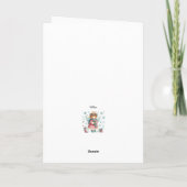 Carte Whimsical mignon rose et bleu Ange de Noël (Dos)