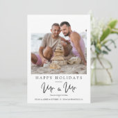 Carte Whimsical MR & MR Gay Christmas Wedding Photo (Debout devant)