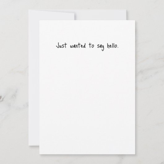 Carte Whimsical Quirky Fleurs gaies Bonjour plat (Dos)