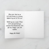 Carte Whimsical Rabbit Magic Hat Birthday Graphic (Intérieur)