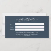 Carte Whimsical Red Pink Navy bleu certificat cadeau (Dos)