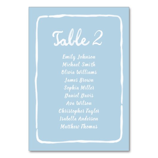 Carte Whimsical Simple Light Blue Seing (Dos)