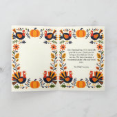 Carte Whimsical Vibrant Folk Art Automne Thanksgiving (Intérieur)