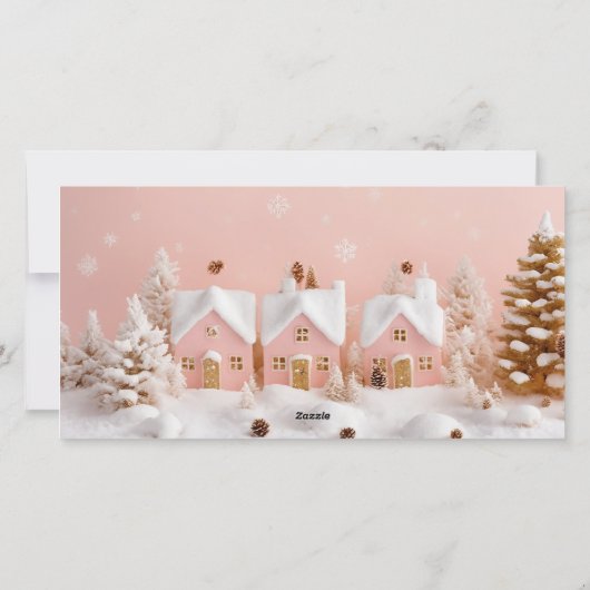 Carte Whimsical Winter Holiday 3 Collage photo (Dos)