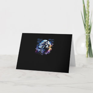 Carte Whimsigoth Sorcière volant au-dessus de la Pleine