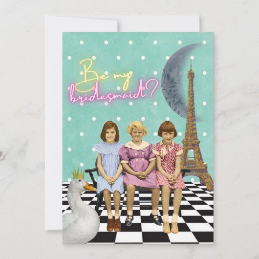Carte WhimssVintage Enfants Demander une servante (Devant)