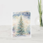 Carte Whimsy d'hiver : Noël d'aquarelle personnalisée (Devant)