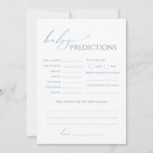 Carte Whimsy Dusty Baby shower bleu prédictions (Devant)