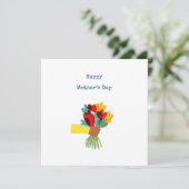 Carte Whimsy Floral Bouquet Mère (Debout devant)