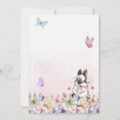 Carte Whimsy Pink Butterflies & Bunny Valentine's Day (Dos)
