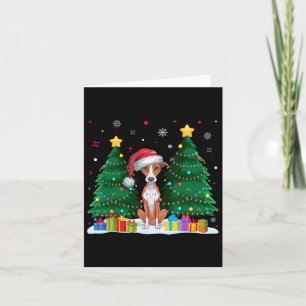 Carte Whippet Amoureux de les chiens Santa Hat Ugly Chri