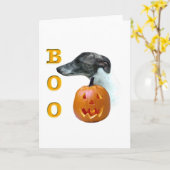 Carte Whippet Boo (Fleur jaune)