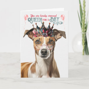 Carte Whippet Dog Queen Day Fundy Anniversaire
