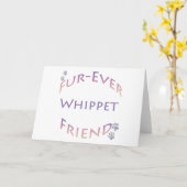 Carte Whippet Furever Friend (Fleur jaune)