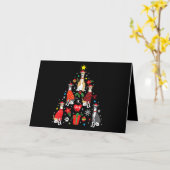 Carte Whippet Noël Ornement Arbre Drôle Chien Maman Papa (Fleur jaune)