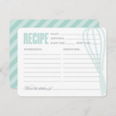 Carte Whisk rétro en bleu | Recette (Devant / Derrière)