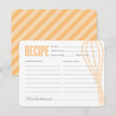Carte Whisk rétro en Pêche | Recette (Devant / Derrière)