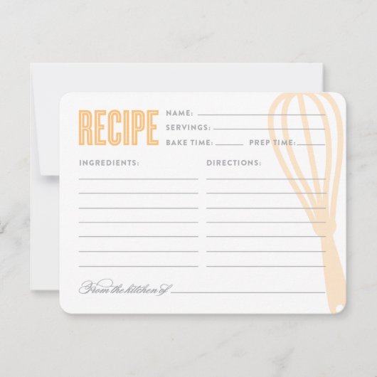 Carte Whisk rétro en Pêche | Recette (Devant)