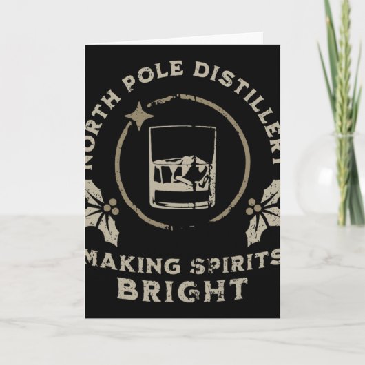 Carte Whiskey Bourbon Making Spirits Bright Funny Christ (Devant)
