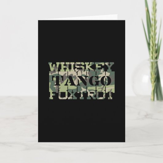 Carte Whiskey Tango Foxtrot WTF Camouflage vert (Devant)