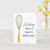 Carte Whisking You a Happy Birthday - Pun Card (Fleur jaune)
