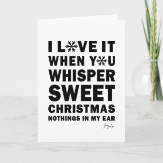 Carte Whisper Sweet Nothings Holiday Christmas Card