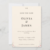 Carte Whispered Petals Elegant Minimalist Save the Date  (Devant)