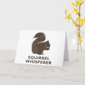 Carte Whisperer d'écureuil vintage (Fleur jaune)