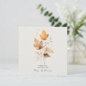 Carte Whispers of Fall Fête des mariées Cream Merci (Debout devant)