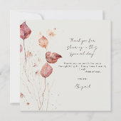 Carte Whispers of Fall Fête des mariées Cream Merci (Dos)