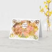 Carte Whispers of Magic: Two Fairy Friends in a Garden (Fleur jaune)