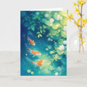 Carte Whispers of the Koi Pond (Fleur jaune)