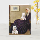 Carte Whistlers Maman - Westies 3 et 11 (Fleur jaune)