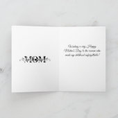 Carte White Aesthetic Mother's Day Greeting Card (Intérieur)