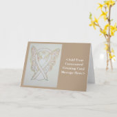 Carte White Aware Ribbon Angel Cards (Fleur jaune)
