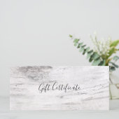 Carte White Birch Tree Wood Rustic Farm Certificat cadea (Debout devant)