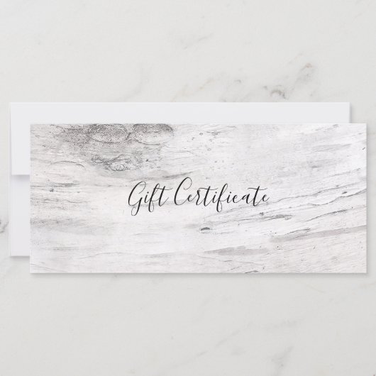 Carte White Birch Tree Wood Rustic Farm Certificat cadea (Devant)