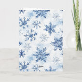 Carte White Blue Gingerbread Man Cookie Christmas (Dos)