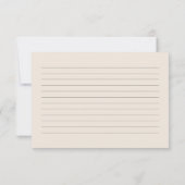 Carte White Bow Floral Bridal Shower Recipe Card (Dos)