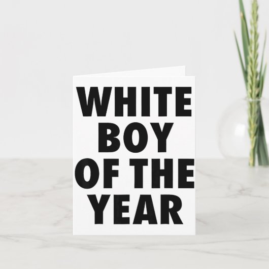 Carte White Boy Of The Year For Men Boys Kids Funny  (Devant)