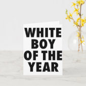 Carte White Boy Of The Year For Men Boys Kids Funny  (Fleur jaune)