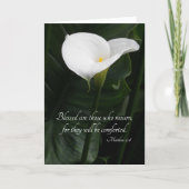 Carte White Calla Lily Sympathie religieuse (Devant)
