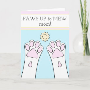 Carte White Cat Paks Up Mothers Day