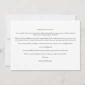 Carte White Chic Trendy Collage Mariage Covid19 3 Photos (Dos)